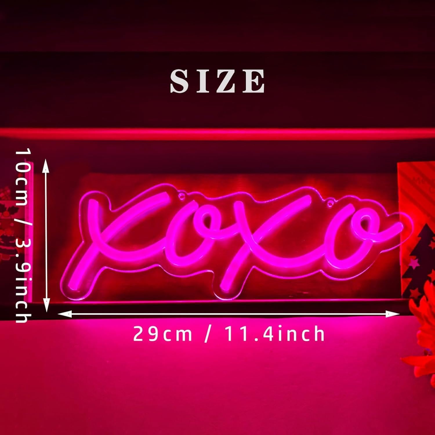 XOXO neonowy znak LED do dekoracji ścian, USB, regulowana jasność, salon, bar, pub, klub, spotkania, sztuka, dekoracja ścienna