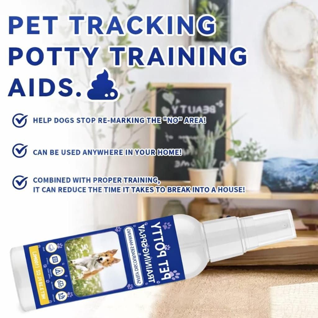 Pet Potty Training Spray, Safely Discourages Marking, for Dogs and Cats, 100ml 1