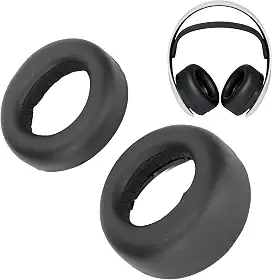 Almofadas de fone de ouvido, para substituição de fones de ouvido 3D PULSE sem fio PS5, espuma de memória de isolamento de ruído e couro macio de proteína, almofada de fones de ouvido confortável