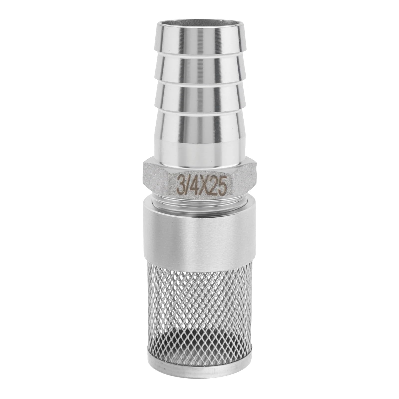 Myjka ciśnieniowa, filtr z króccem do węża ze stali nierdzewnej 2 szt. 10-25 mm siatka wlotowa pompa irygacyjna opryskiwacz paliwo gazowe(Size-20mm,Size-20mm)