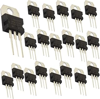 20pcs L7805CV 7805 Voltage Regulator TO-220 5V 1.5A Integrated Circuit L7805 Linear Voltage Regulators, 3pin