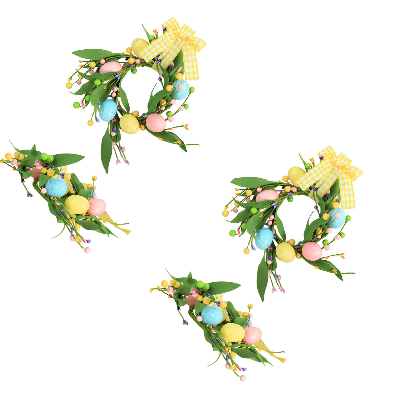 Easter Door Wreath with Artificial Eggs Flower Decoration Garland for Home Spring Party Celebration Outdoor Wreath