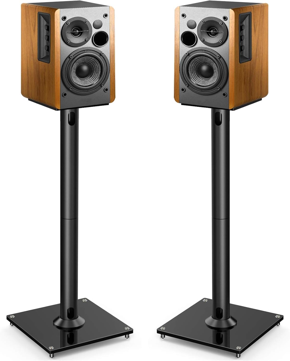 PERLESMITH Supporti universali da pavimento da 60 cm per altoparlanti Surround Sound, Klipsch, Sony, Edifier, Yamaha, Polk e altri diffusori da scaffale, peso fino a 10 kg – 1 paio