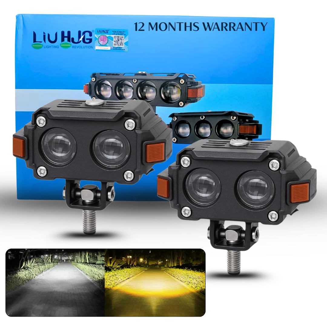 LIU HJG Future Eye 80 Watt LED Fog Light Yellow/White, Red Devil