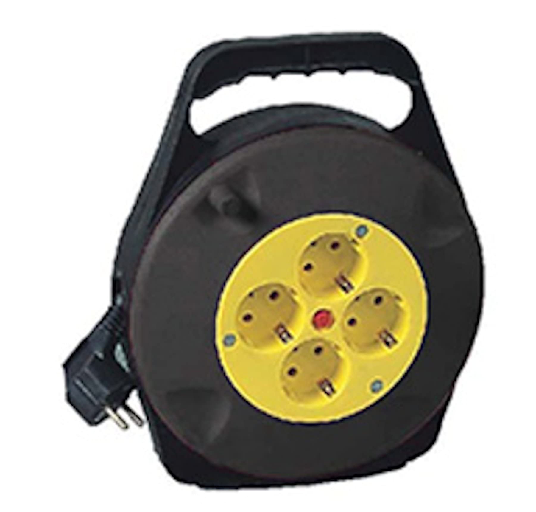 Enrouleur de câble multiprise 4pos Schuko 5 m avec tambour compact