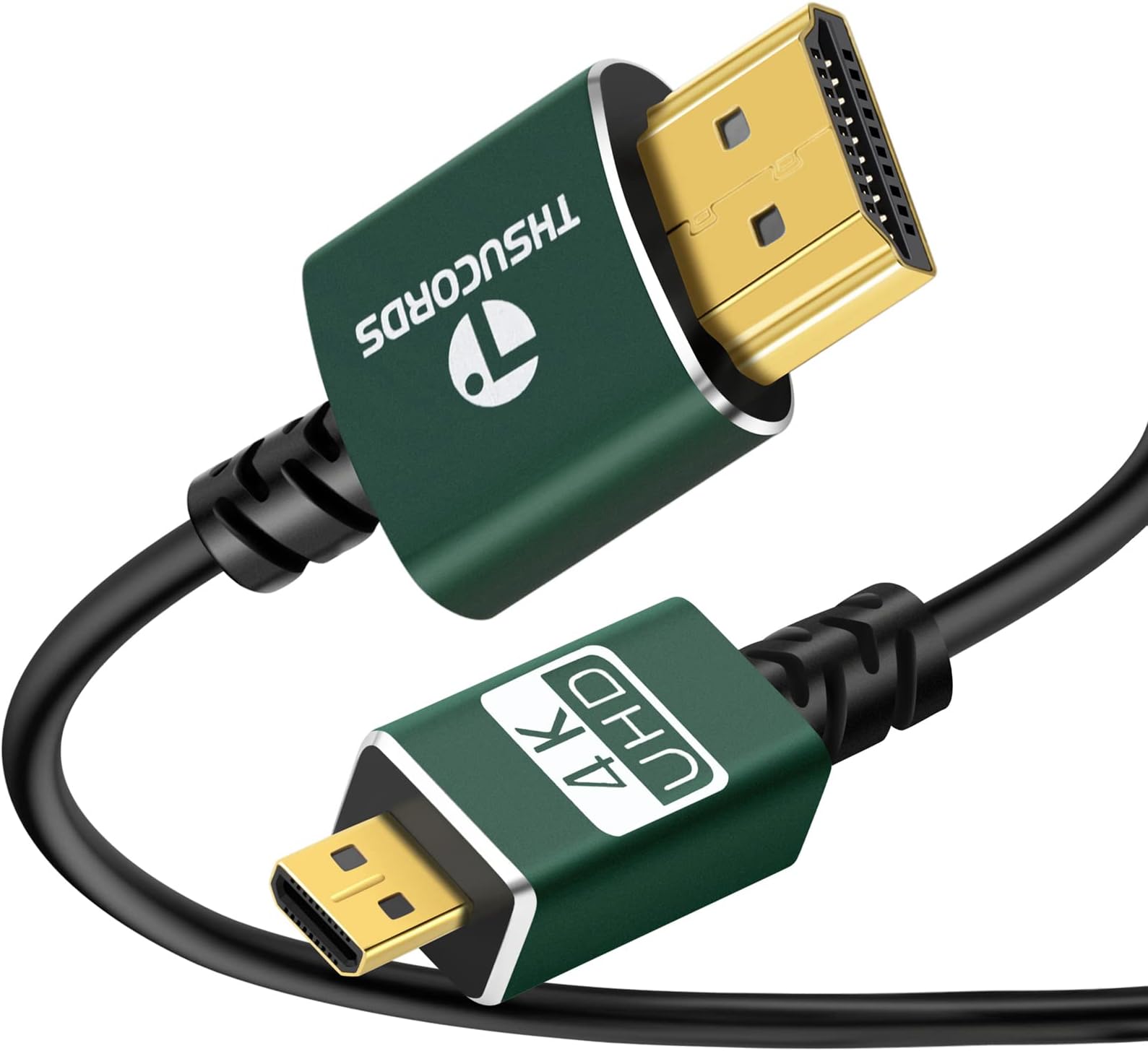 Twozoh Câble Mini HDMI vers HDMI 3M, Nylon tressé 4K Câble Mini HDMI C