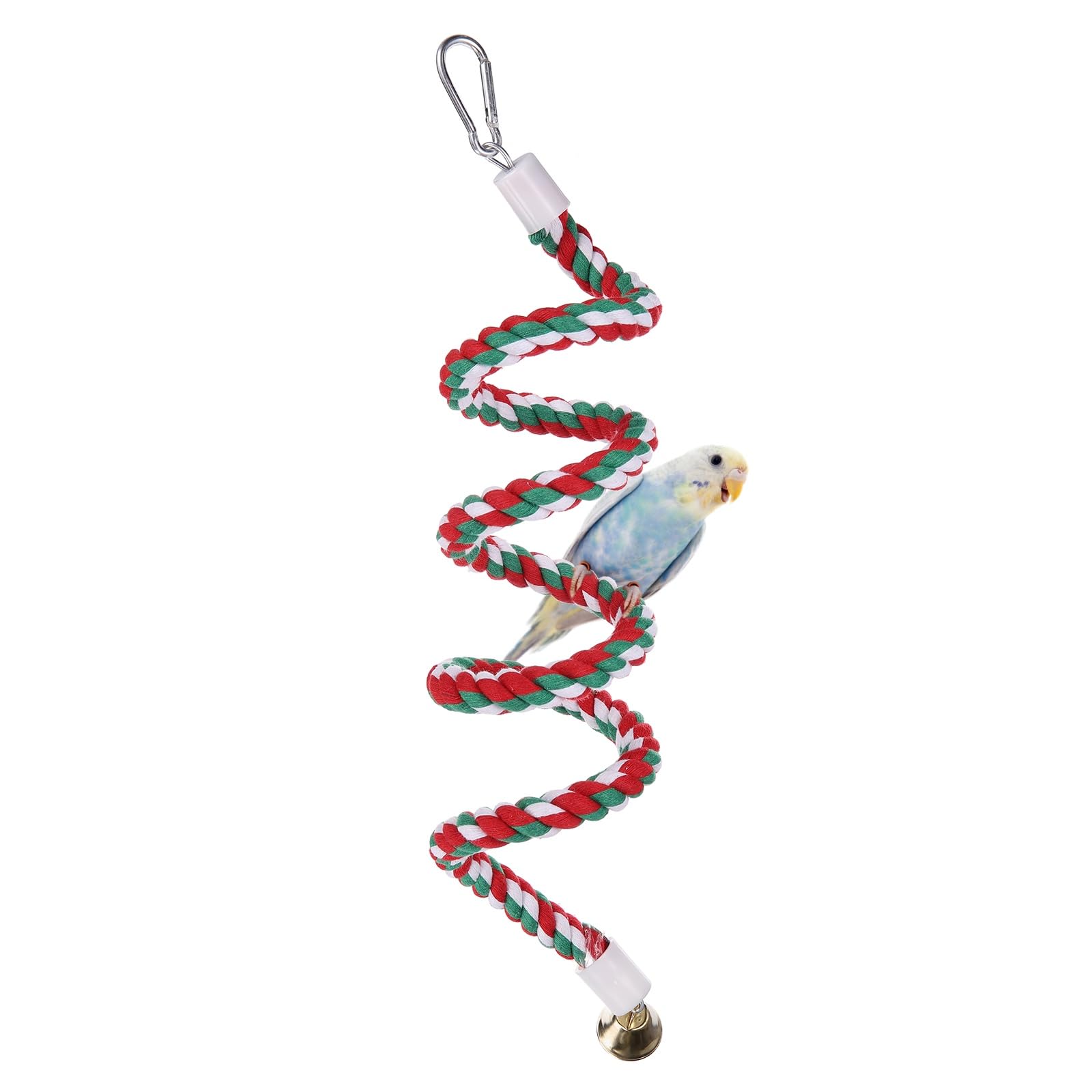 sourcing map Bird Rope Perch Swing, Rope Ring Perch Standing Pole Accessory Climbing Swing Paw Grinding 39 Inch, (Colorful) Intended for Parrot/Parakeet/Budgies/Cockatiels/Lovebirds โ image 1