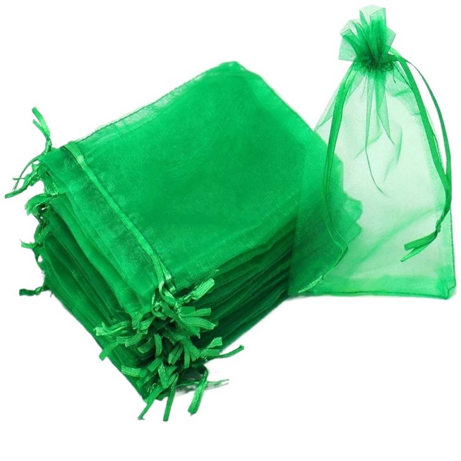 Torby z zamknięciem strunowym, Worki ochronne na owoce, siatka ściągana sznurkiem, opakowanie 100 sztuk, wielokolorowe, różne rozmiary(Green,20x30cm (300Pcs))