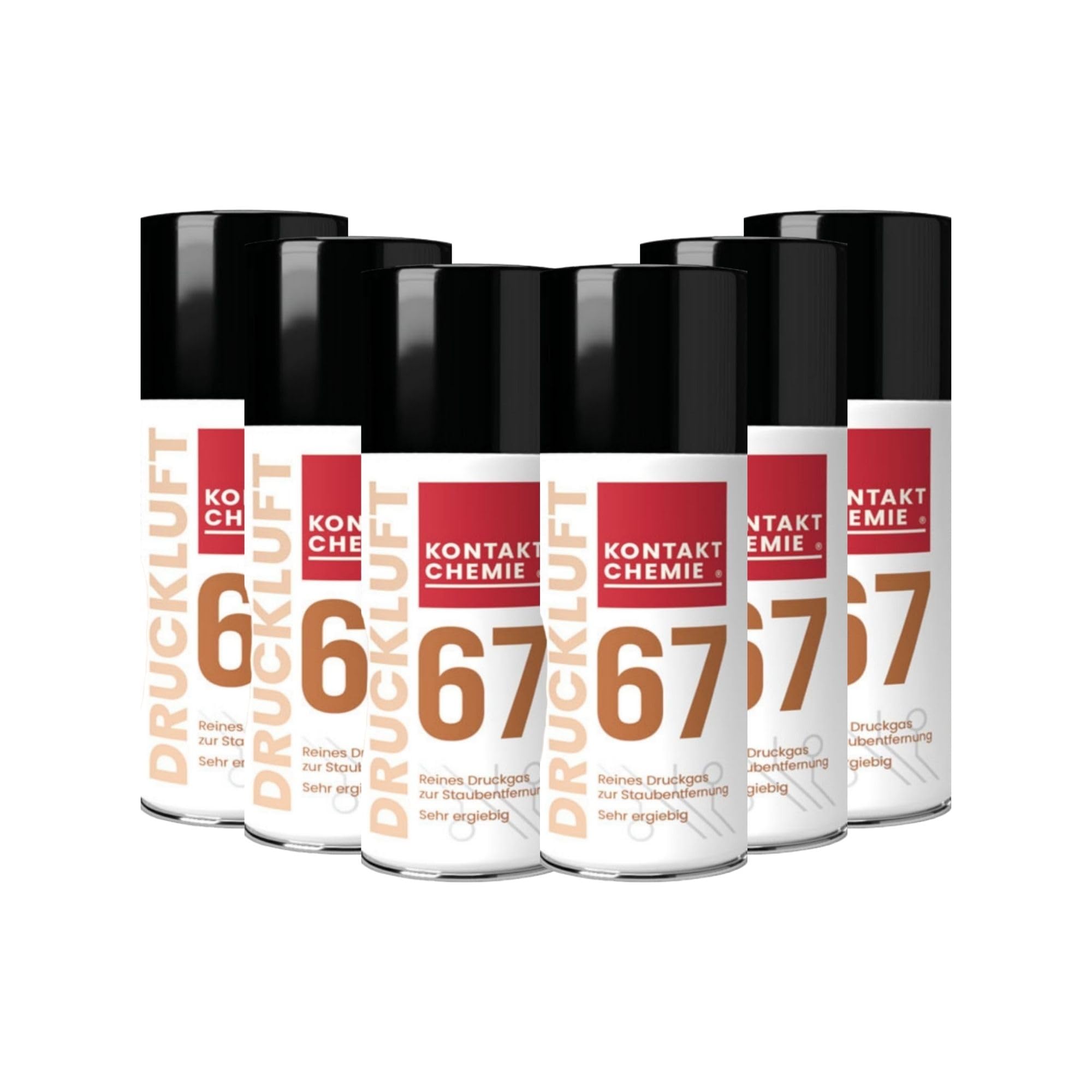 6 Stück Kontakt Chemie Druckgas-Reiniger | DRUCKLUFT 67 | je 100ml