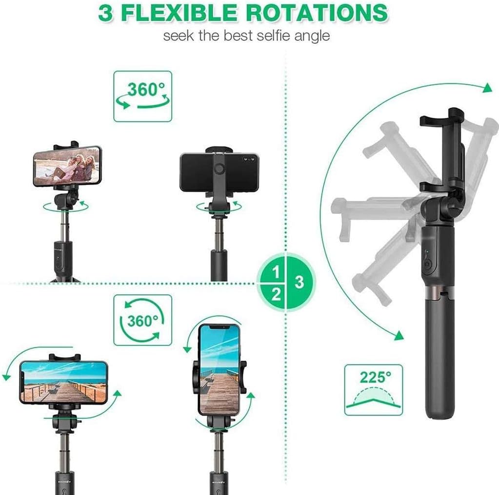 Selfie Stick Tripod, Selfie Stick for Devices Portable Lightweight Home Travel Use Anti-Shake Handheld