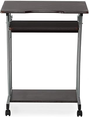 Nilkamal Leo Engineered Wood Computer Trolley | Table with Keyboard ...