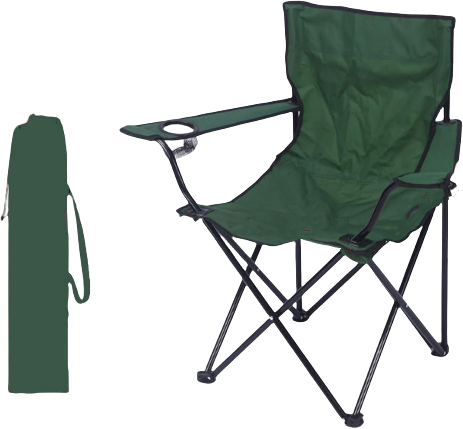 Foldable Camping Chair, Folding Camp Chairs for Adults Large Portable Lawn Chair