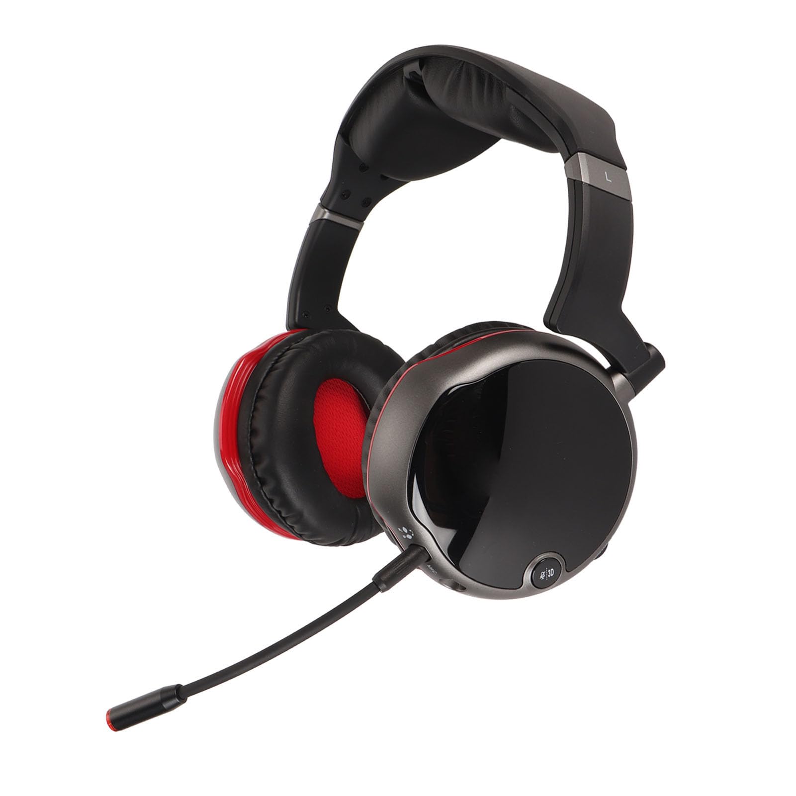 Cuffie da Gioco per PC Cuffie Wireless con Surround Virtuale 7.1 2.4G, Microfono con Cancellazione del Rumore, Plug and Play per Giocatori, Batteria da 1000 MAh