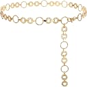 WHIPPY Metal Waist Chain Belt Women Adjustable Body Link Belts Ladies Fashion Chain for Jeans Dress