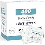 400 Count Lens Wipes for Eyeglasses, Eyeglass Lens Cleaning Wipes Pre-moistened Individually Wrapped Sracth-Free Streak-Free Eye Glasses Cleaner Wipes for Sunglass, Camera Lens, Goggles