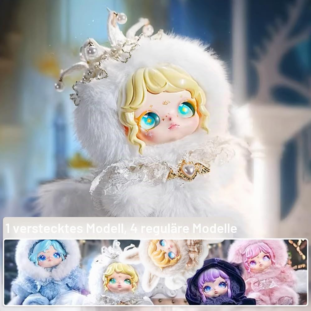 niannyyhouse Plüschpuppe Blind Box, Snow Trace Whispers Serie, 16,8 cm, gefüllte Plüschfiguren, niedliche Sammlerstück-Geschenke (1 Stück)