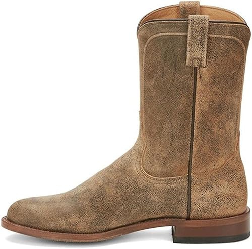 Miniatura 3 de Tony Lama Monterey Desert Roper Botas de cuero de cabra occidental punta redonda para hombre - Ep3550