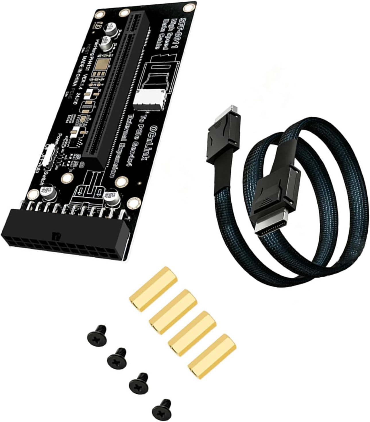 External GPU Adapter PCIE4.0 X16 with Auto Power Sync Adapter Card for Graphics Card Data Transfer Accessories Desktop Execution Improve