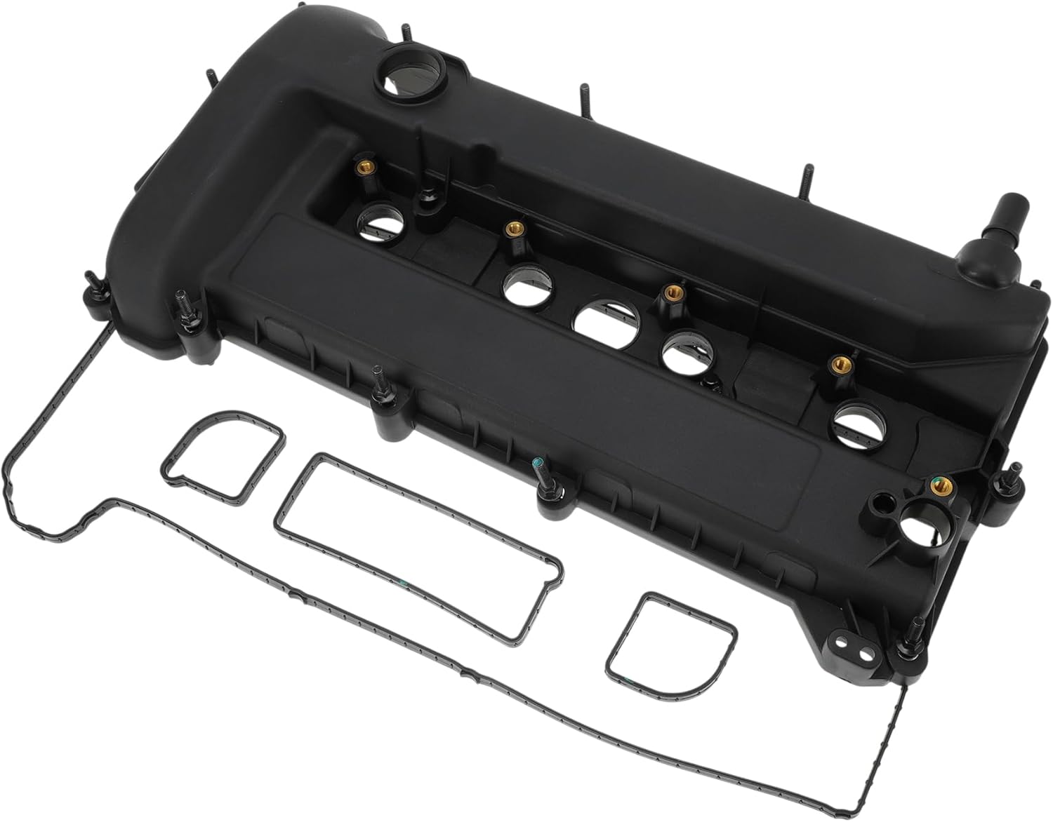 Engine Valve Cover for Ford Escape 2.3L 2005-2008 for Ford Focus 2.0L 2008-2011 Front Valve Rocker Cover with Gasket No.4S4Z-6582-CA/4S4Z-6582-C Black