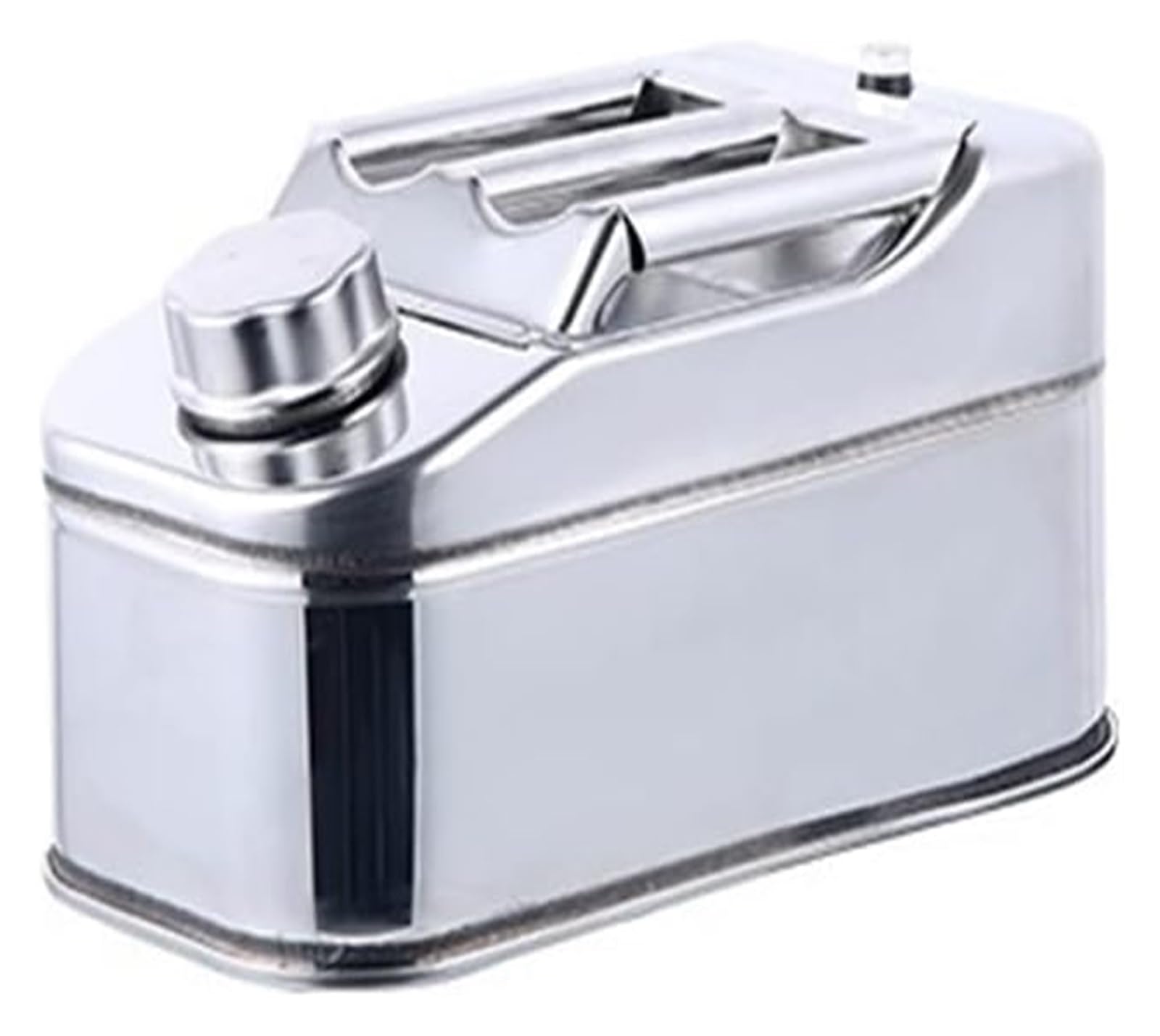 Kanister na benzynę ze stali nierdzewnej - 5L/10L/15L/20L awaryjny zbiornik na paliwo - metalowy kanister na benzynę do biwakowania i na zewnątrz - niezawodny i(5L)