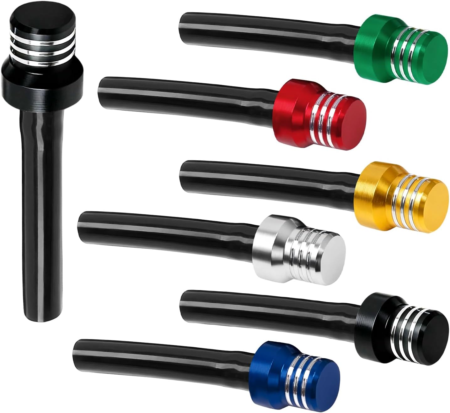 7Pcs Motorcycle Breather Gas Hose Dirt Bike Gas Cap Vent Tube, Fuel Tank Cap Vent Aluminum Universal Motorcycle Pit Dirt Bike Accessory Parts - Colorful