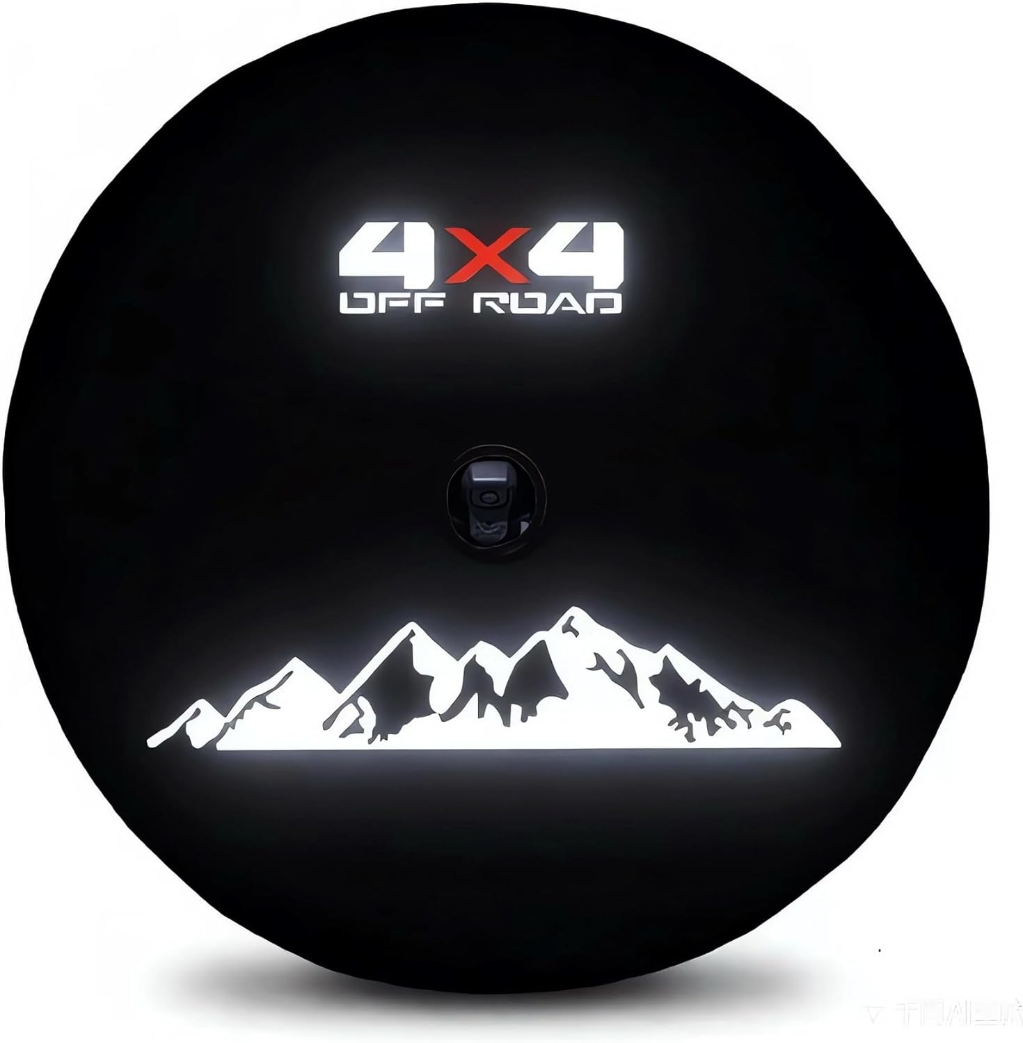for Ford Bronco & Jeep Wrangler JL - Sport & Sahara Spare Tire Cover with Back-up Camera Hole, Bright Reflective Pattern, Highlight Reflection at Night (L: 245/75R16, 255/70R17)