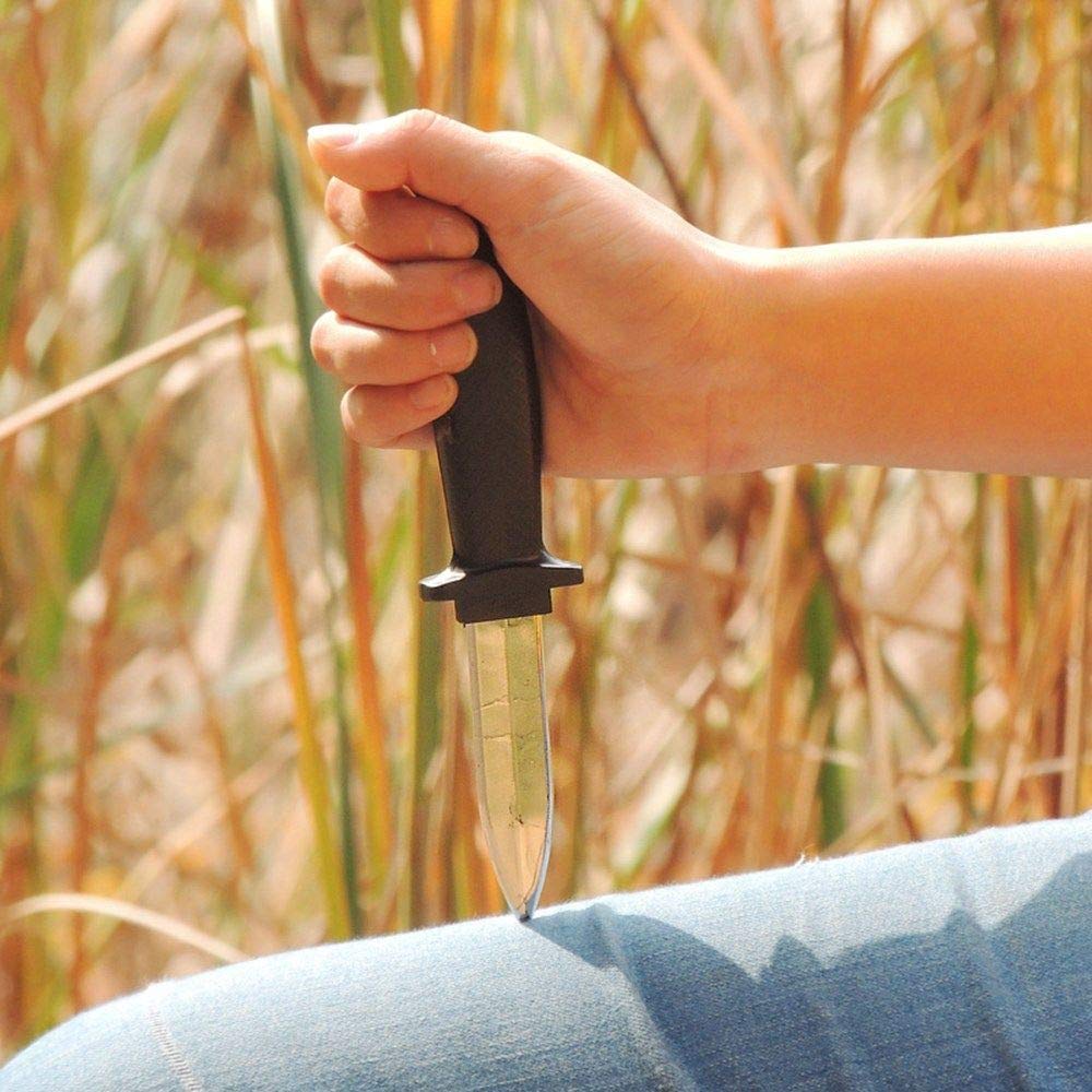 Trucco Pugnale Coltello Retrattile SCORREVOLE IN Lama Divertente Burla Di Scherzo Di Halloween Prop Falso Walkie Talkie Bambini Anyoutdoor - Foto 4