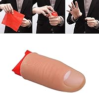 Vista 9 de PULABO Magic Thumb Tip Trick Finger Rubber Close Up Vanish Appearing Hanky Trick Prop Cómodo y respetuoso con el medio ambiente
