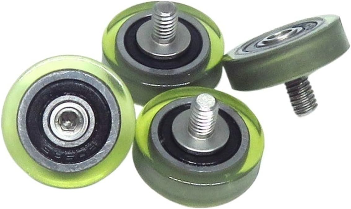 5 Pieces 18mm Outer Diameter PU Coated Rollers with 605RS Bearings and M4 Screws PU60518-5C1L6M4 Polyurethane Soft Rubber Silent Pulleys(PU60518-5C1L6M4)