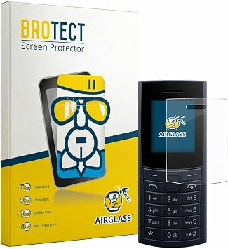 brotect Glass Screen Protector Film Compatible with Nokia 110 4G 2023 - Glass-Foil 9H Protection [Scratch Resistant, High Clarity]