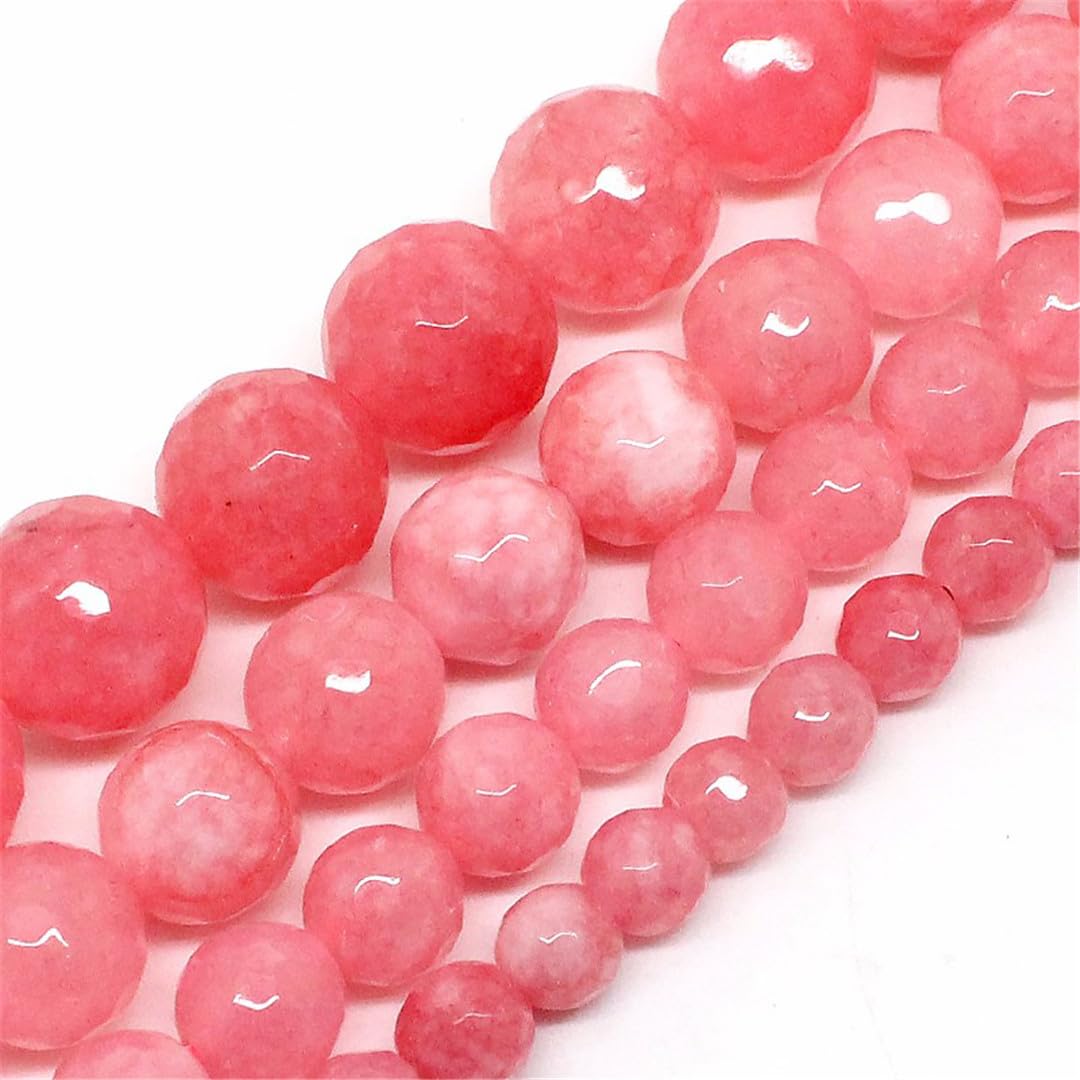 Perles Rondes En Pierre De Jades Rouge Naturelle, Amples, De 4mm à 12mm, Pour La Fabrication De