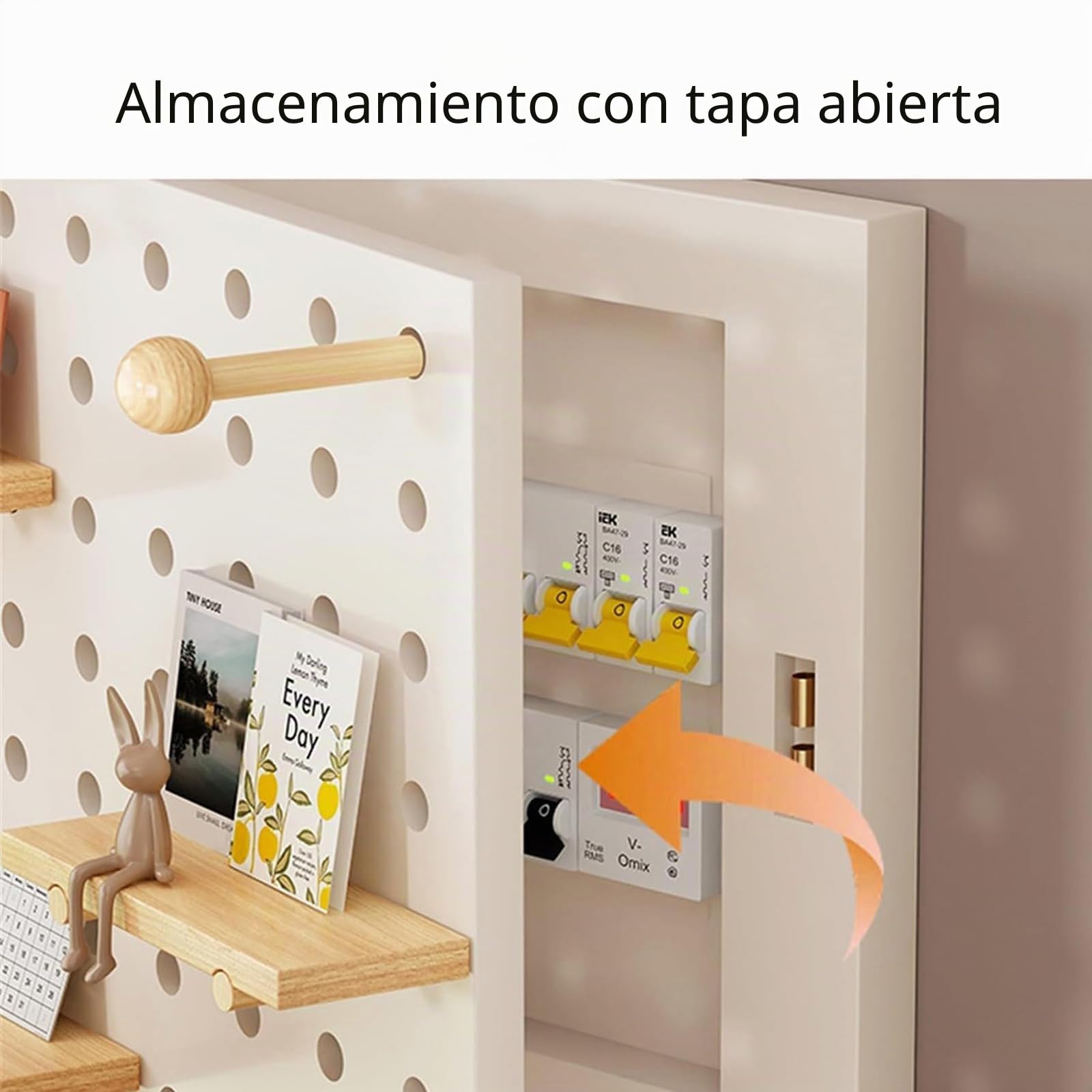 Cubierta de Panel Eléctrico Decorativa,Tapa Contador Luz,Cubre Cuadro Electrico,Tapa Contador Luz Decorativa,Cubierta Vertical del Medidor Hueco,Ideal para Hogar y Oficina Vertical 40 * 60cm