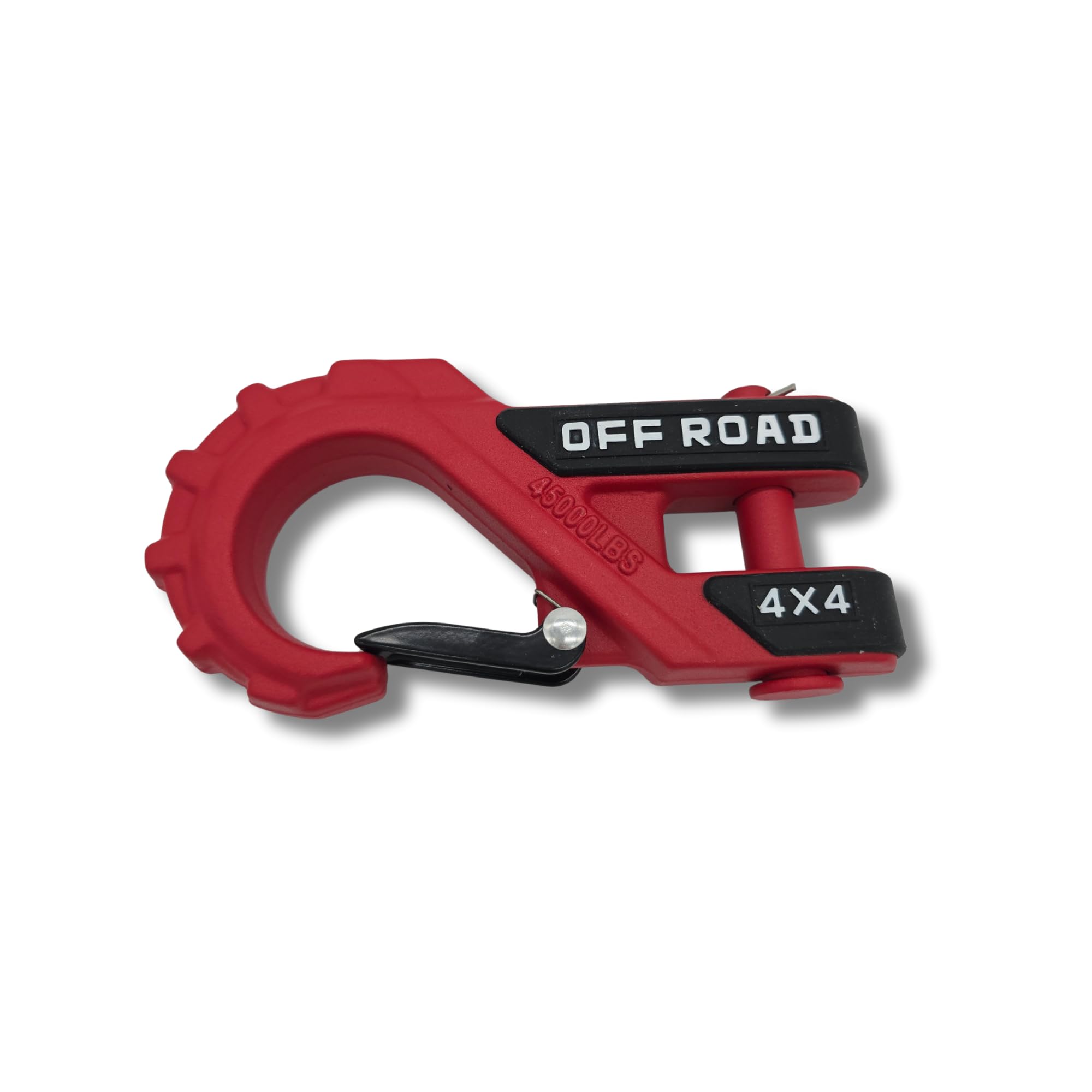 Gancho Forjado Extremo para Winch 45000 lbs (20T) 175x86 mm bulón 15 mm Pintura al Horno roja Resistente