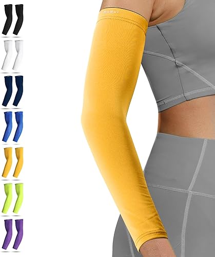 HiRui Mangas de compresión de brazo para hombres, mujeres y jóvenes, protección UV, 20-30mmHG, soporte para tatuaje, transpirable, absorbe la humedad