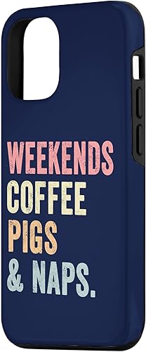 Miniatura 5 de iPhone 12 mini Weekends Coffee Pigs And Naps Tshirt Lover Pig Farmer Piglet Case