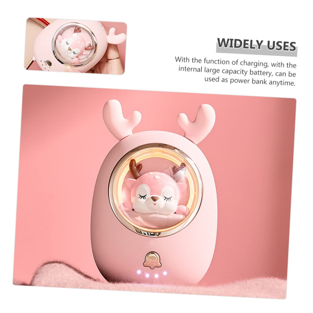 BESPORTBLE 1 Set Alce Caldo Del Bambino Ricaricabile Scaldino Della Mano Mani Calde Scaldini Della Mano Portatile Scaldini Della Mini Tasca Scaldino USB Della Inverno