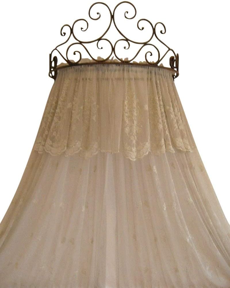 Octorose ® Metal Wall Teester Bed Canopy Drapery Crown