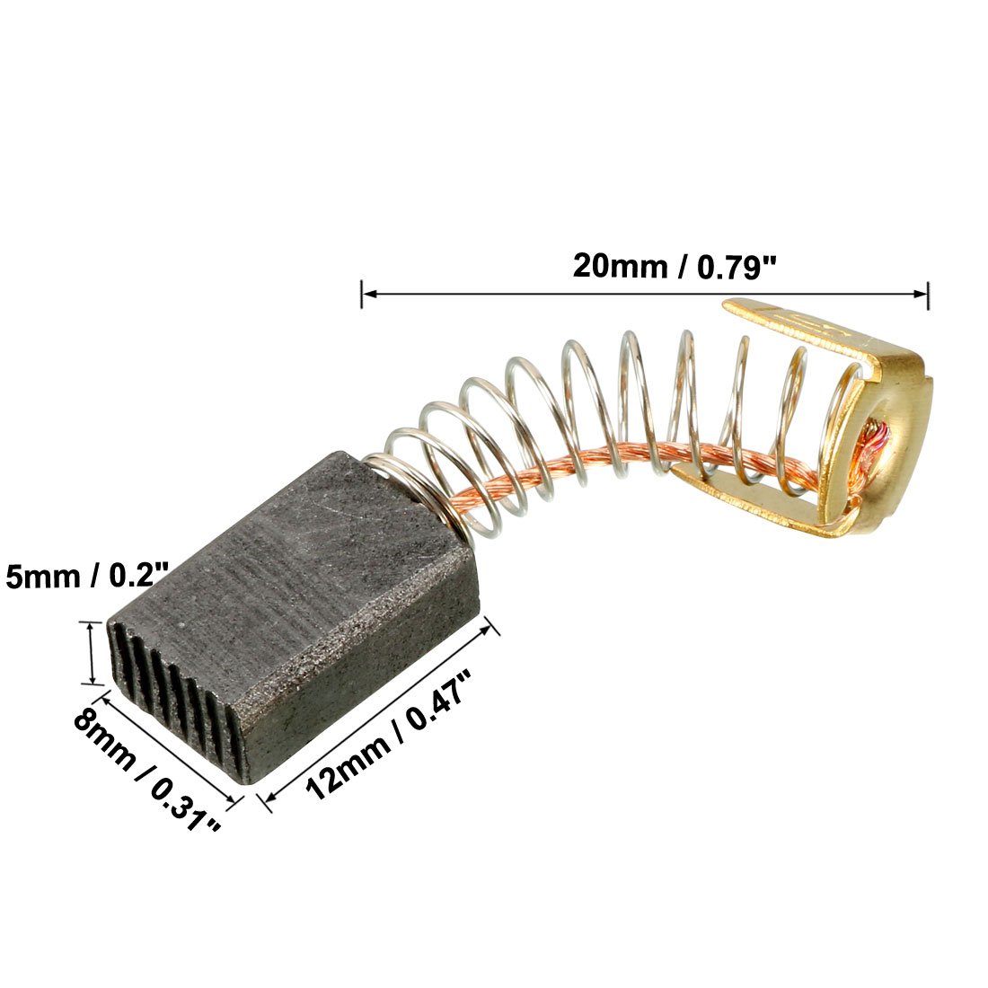 Sourcing Map Spazzole In Carbone Per Motore Elettrico: 10 Pezzi Da 12x6x4mm Con Contatti Metallici - Ricambio Universale - 4