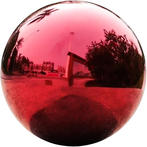 Bola reflectante de colores pulida para decoración de jardín, globo de espejo decorativo para espacios al aire libre, esfera reflectante vibrante