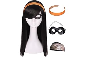 Long Curly Violet Wig with Bangs Natural Realistic Cosplay Wig for Halloween Party