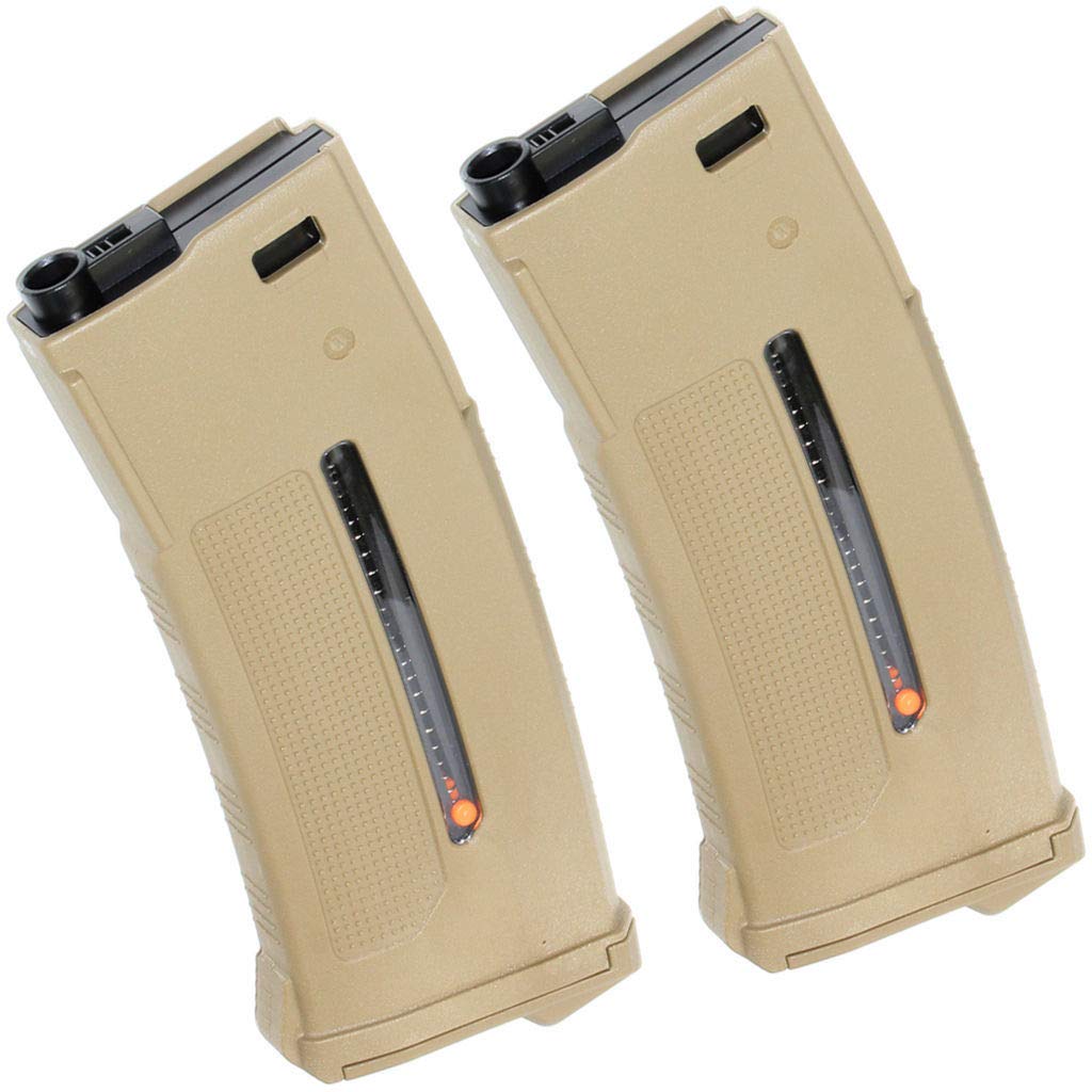 Airsoft Softair PTS 2pcs 250rd EPM1 Mag Magazin für APS, D-Boys, Classic Army, WE, SRC, JG, E&C, CYMA, KWA G&P VFC Tokyo Marui M4 AEG Dark Earth