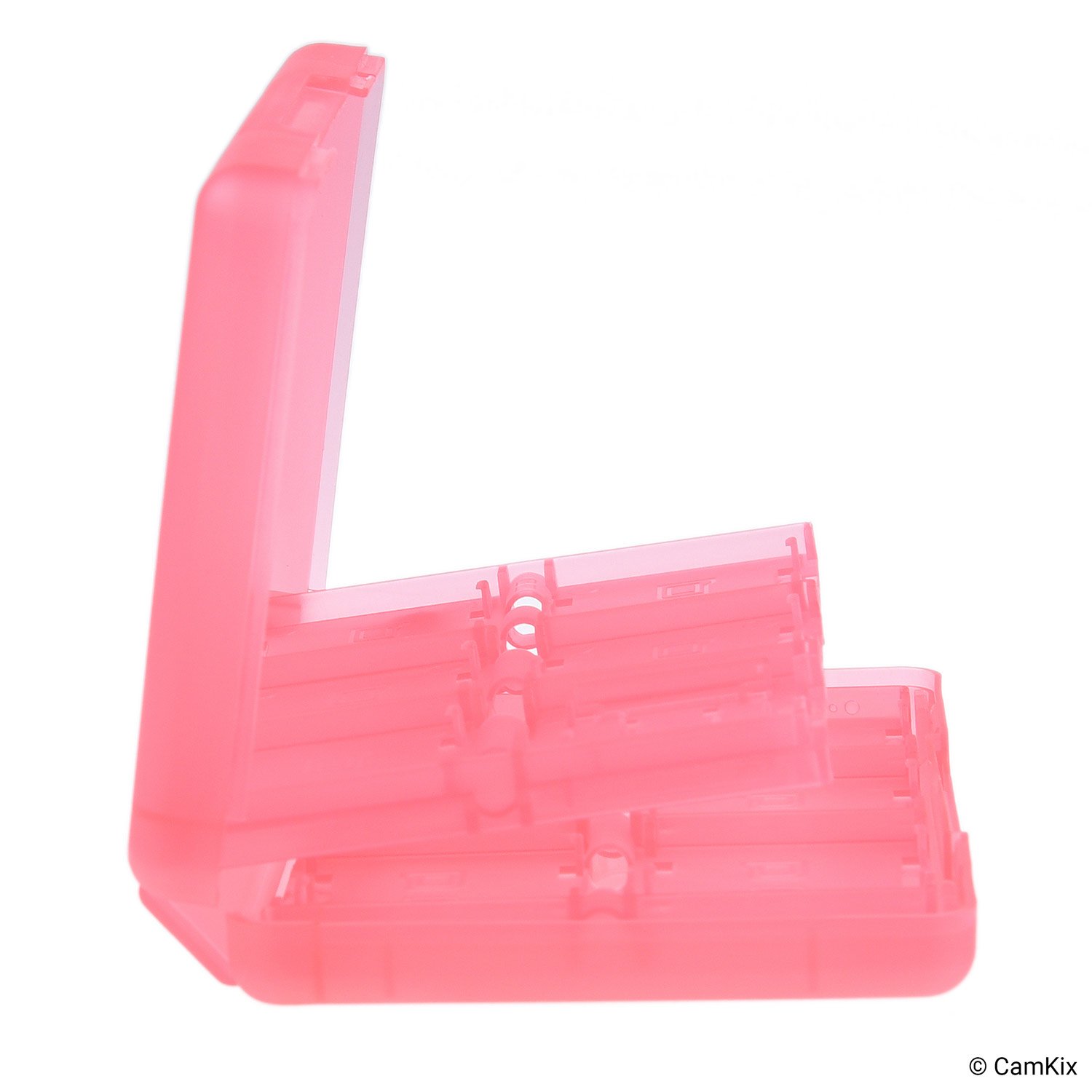 CAMKIX 2X Caja de Juego, Compatible con Nintendo 3DS - Se Adapta a hasta 44 Juegos, 4 Tarjetas SD, 4 Micro SD/TF y 4 lápices Stylus - Juego de Tarjetas Organizador - Rojo y Azul