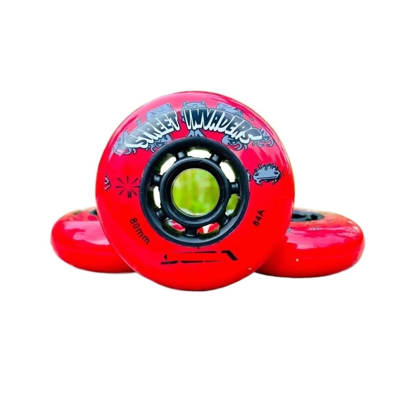 Roller Skating Wheel 【72 76 80mm 】【4 Pieces/lot】 84A Street Invaders Skating Wheel Patines Tire for Roller FSK Inline Skates Wheel for HV Skateboard Wheel