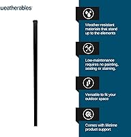 Vista 3 de Kit de Panel de Cerca de Aluminio Cypress de Weatherables – Kit de bricolaje para cercas de patio trasero y jardín, hecho con aluminio