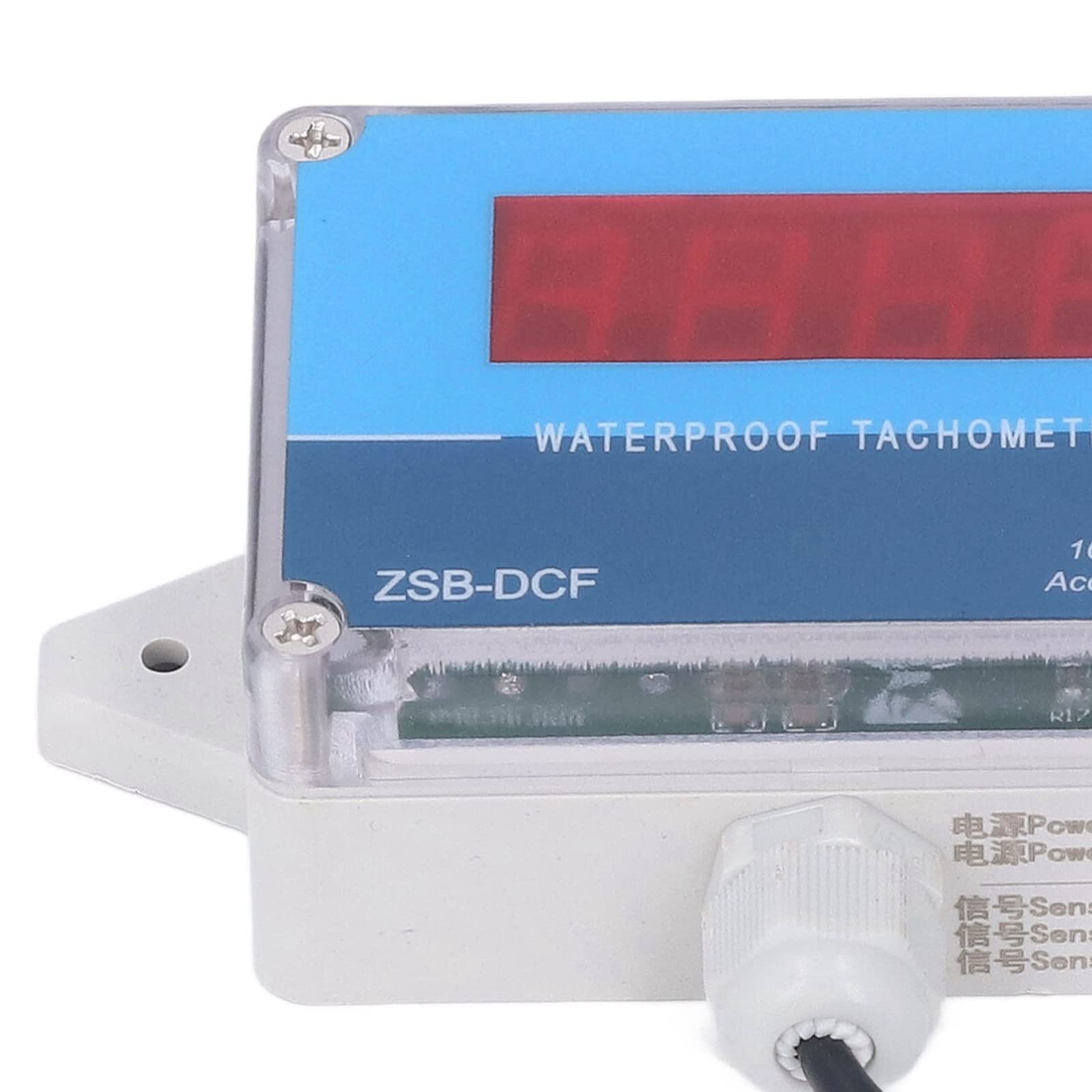 Kadimendium Tachymètre Moteur Capteur de Vitesse IP68 LED étanche Affichage Numérique DC 8V à 24V Tachymètre Moteur avec Capteur Hall