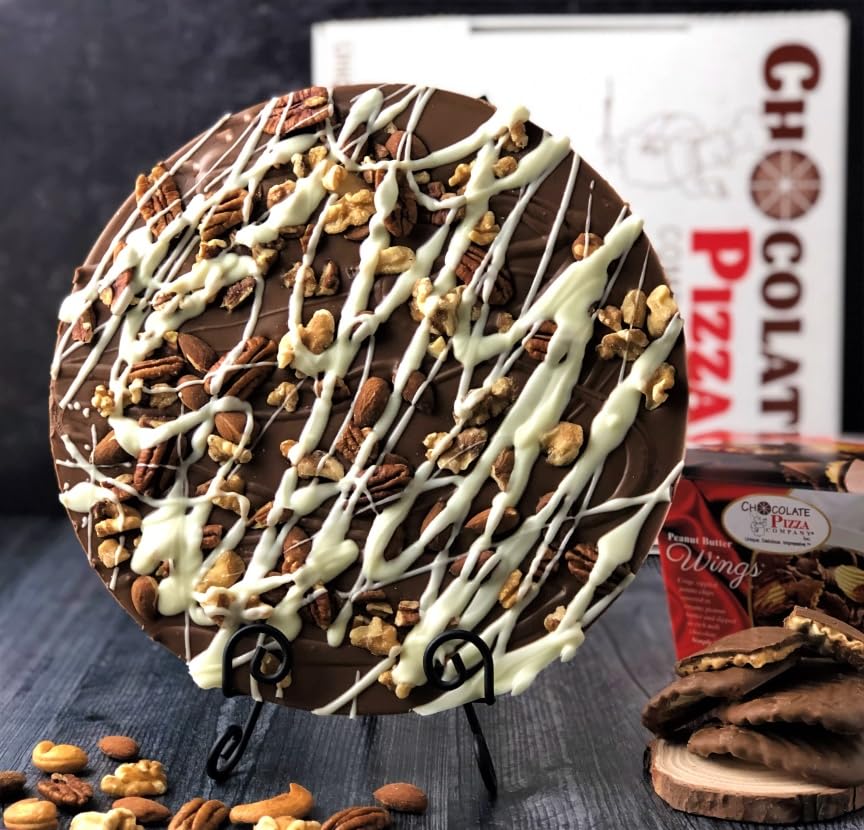 Chocolate Pizza® (with nuts, 16 oz, 10") & Peanut Butter Wings® (8 oz) Combo, Milk Chocolate