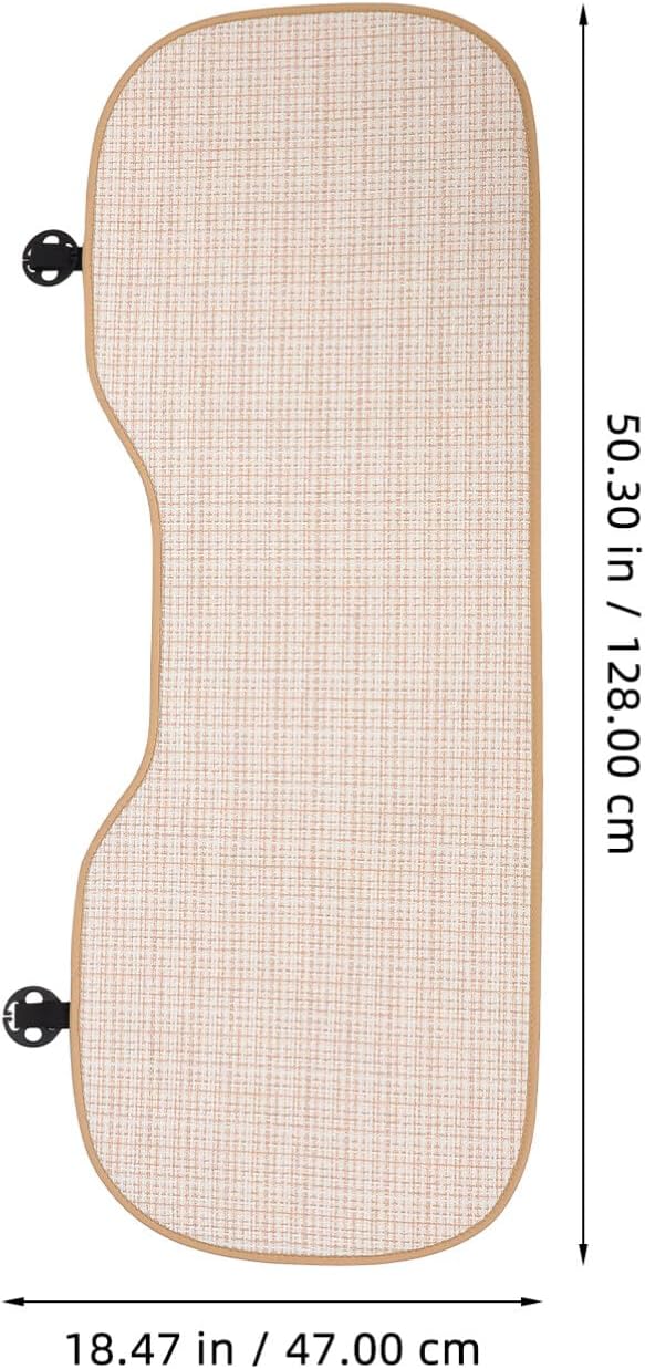 iplusmile Car Rear Seat Cushion Seat Pad Protector for All Seasons Comfortable and Non-Slip Design Fit Vehicles Chic Milk Tea Color