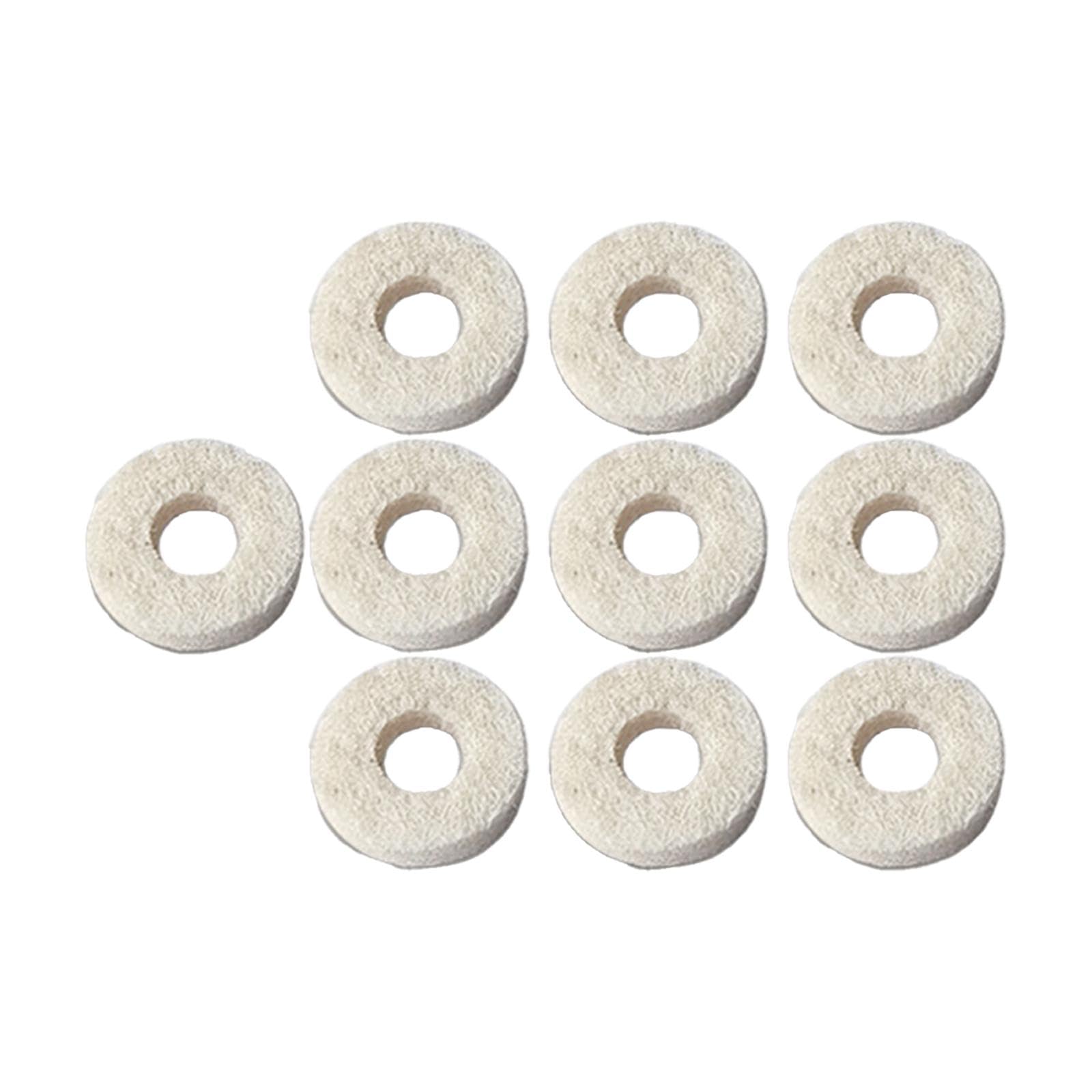 Gralara Lot de 10 Tampons En Feutre pour Euphonium, Pièces de Rechange pour Pistons, Rondelles pour Boutons de Doigt, Matériau En Feutre pour Tuba, Baryton