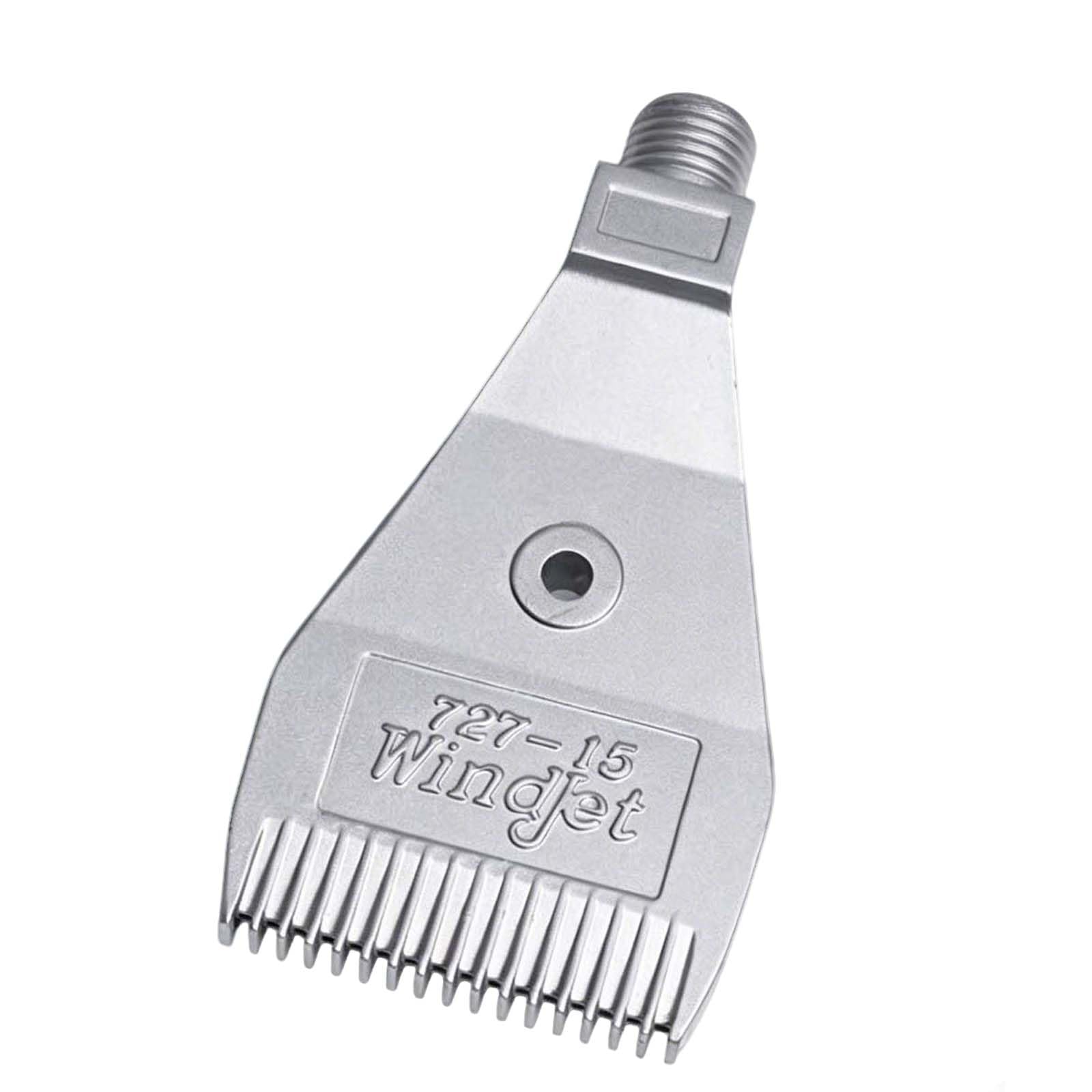 Sostituzione dell'ugello di soffiaggio dell'aria in lega di alluminio per soffiatore, ugello di spruzzo piatto tipo F da 1/4 di pollice per olio e compresso 5pcs 16-hole 727 Aluminum Alloy (Polished)