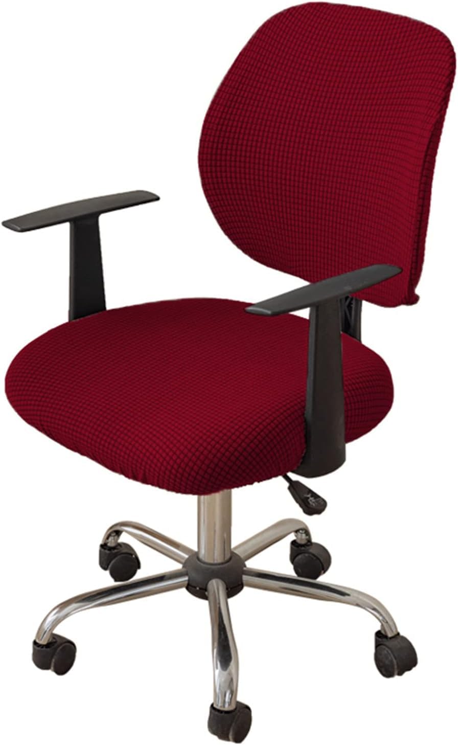 Office Chair Cover,Chair Protectors Computer Chair Covers, ,Split Stretch Spandex Seat Slipcover,Corn Silk Fabric Removable Washable Rotating Swivel Chair Protective Covers(No Chair),Blue,10PCS ( Colo